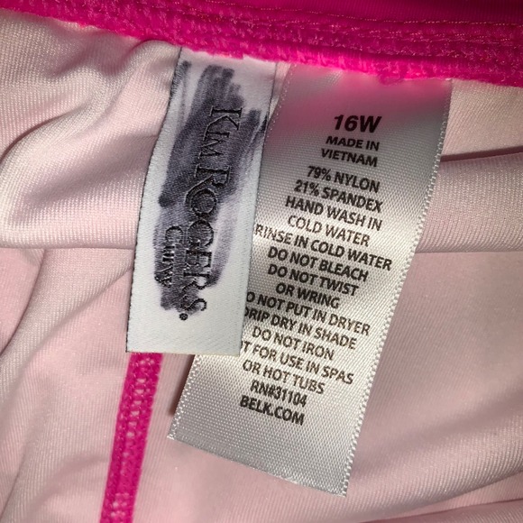 Kim Rogers bright pink bikini bottoms skirt size‎ 16W modest new with tags - Picture 7 of 8